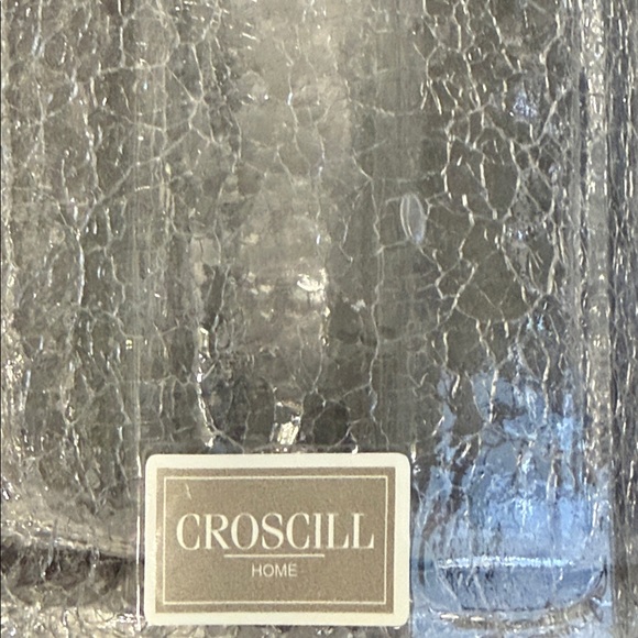 Vintage Croscill Saxony Collection Large Covered Crackle Glass Storage Jar NWT - Picture 7 of 7